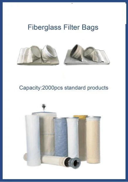 Woven Fiberglass Fabric Dust Filter Bag for Reverse Air Baghouse